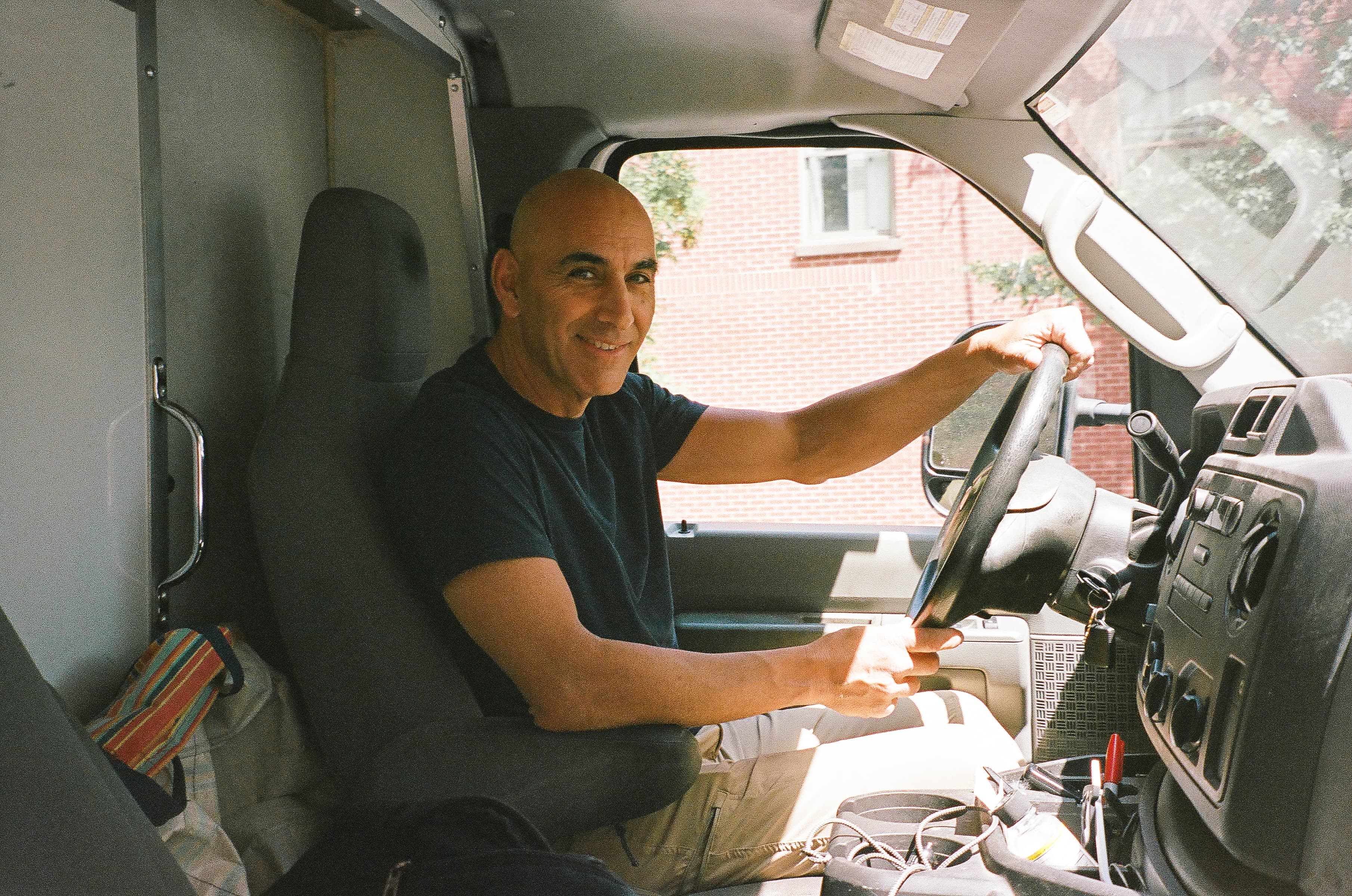 JP Ferraioli in the truck